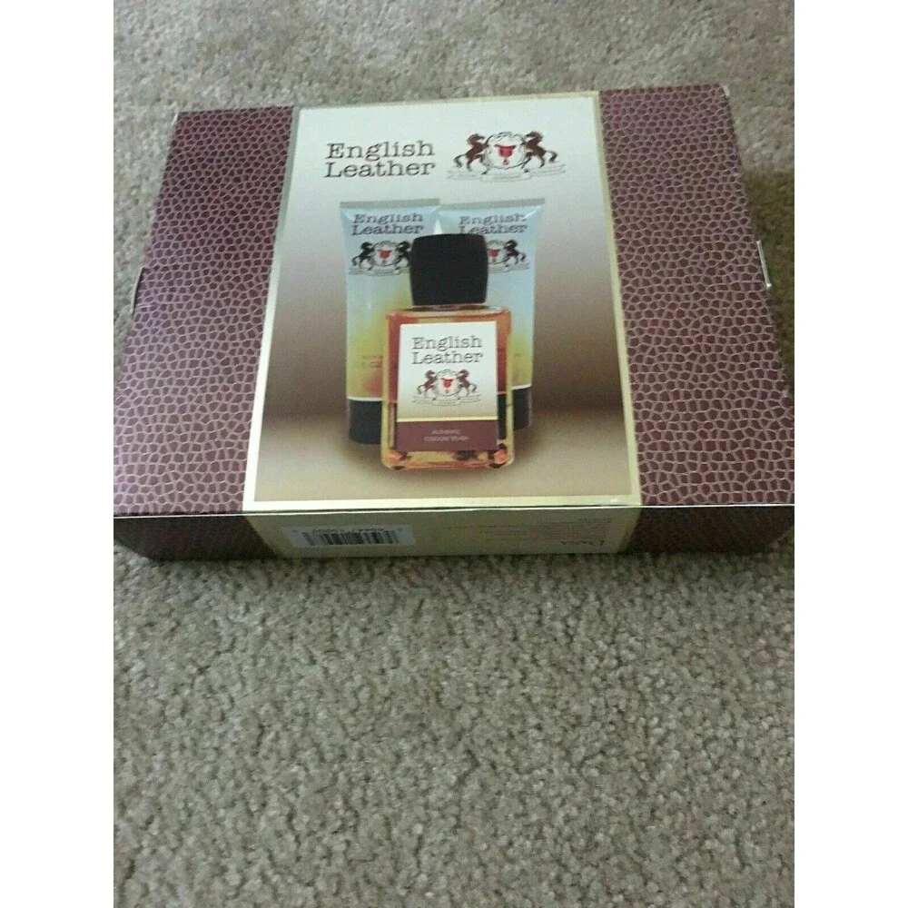 English Leather By Dana 3-Piece Gift Set After Shave Balm Body Splash Body Wash